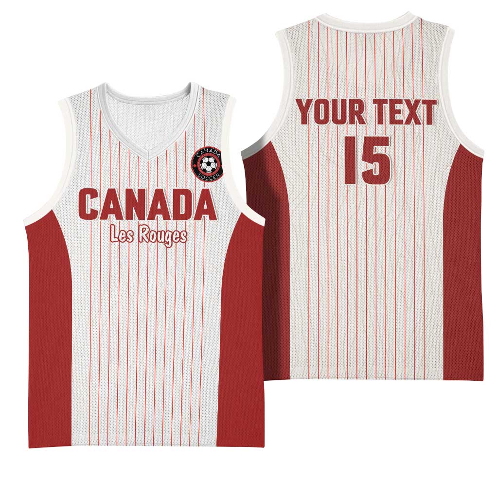 Custom Canada Soccer 2026 Basketball Jersey True North Takes the Pitch - White