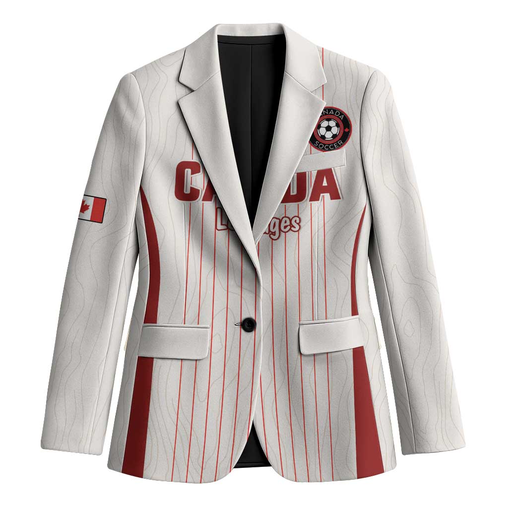 Custom Canada Soccer 2026 Blazer True North Takes the Pitch - White