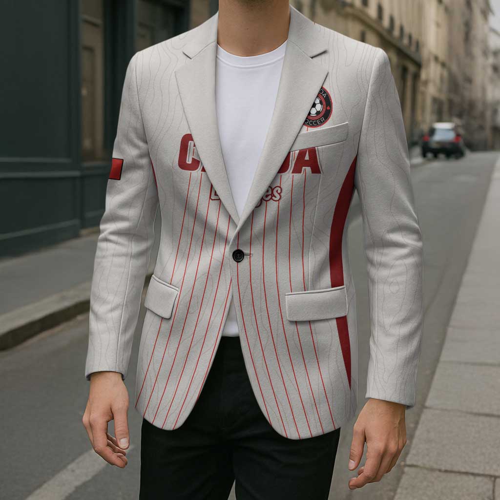 Custom Canada Soccer 2026 Blazer True North Takes the Pitch - White