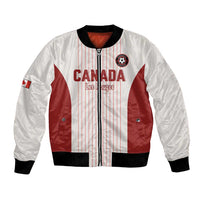Custom Canada Soccer 2026 Bomber Jacket True North Takes the Pitch - White