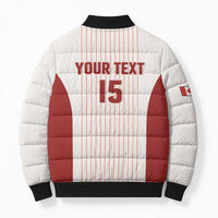 Custom Canada Soccer 2026 Bomber Puffer Jacket True North Takes the Pitch - White
