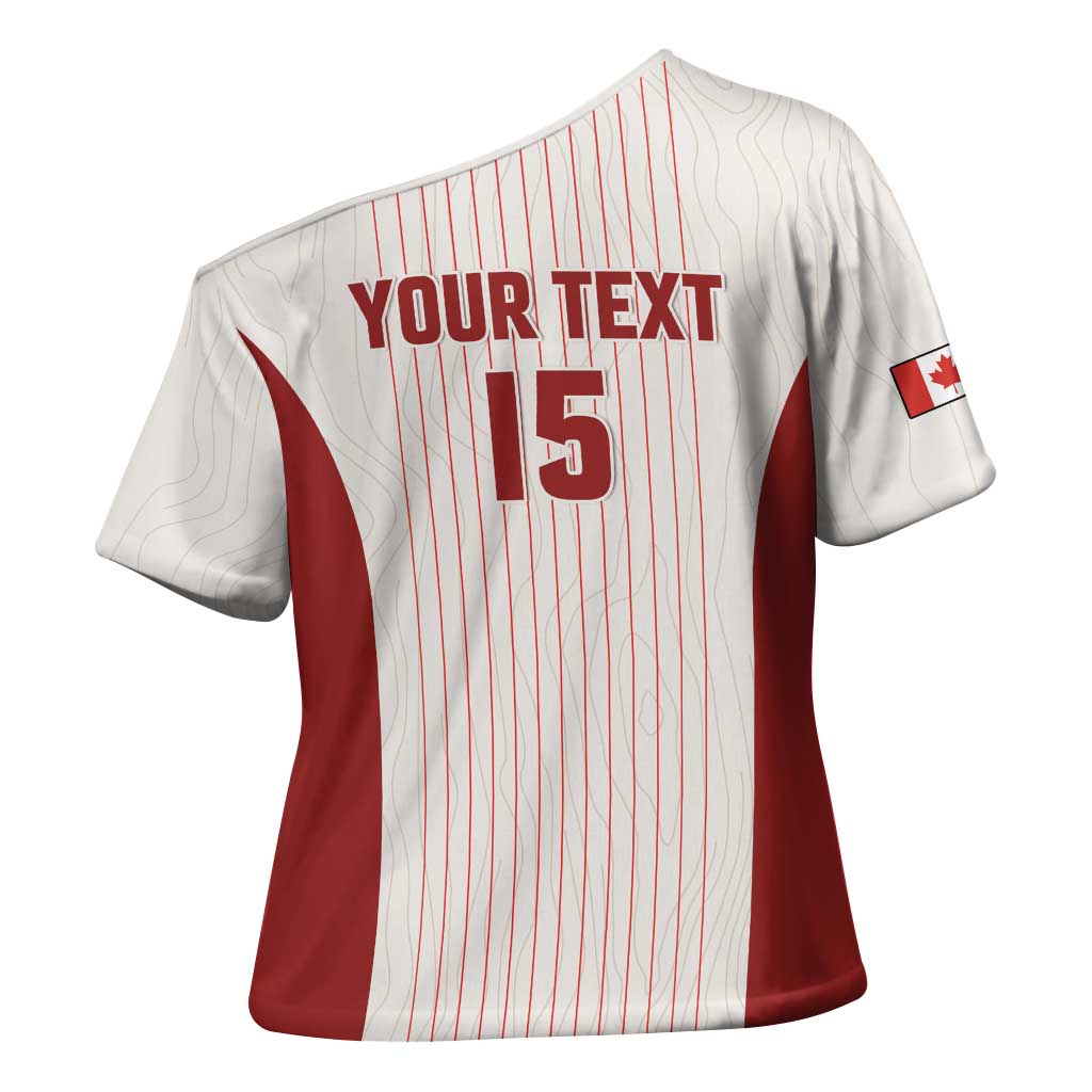 Custom Canada Soccer 2026 Cross Shoulder Shirt True North Takes the Pitch - White