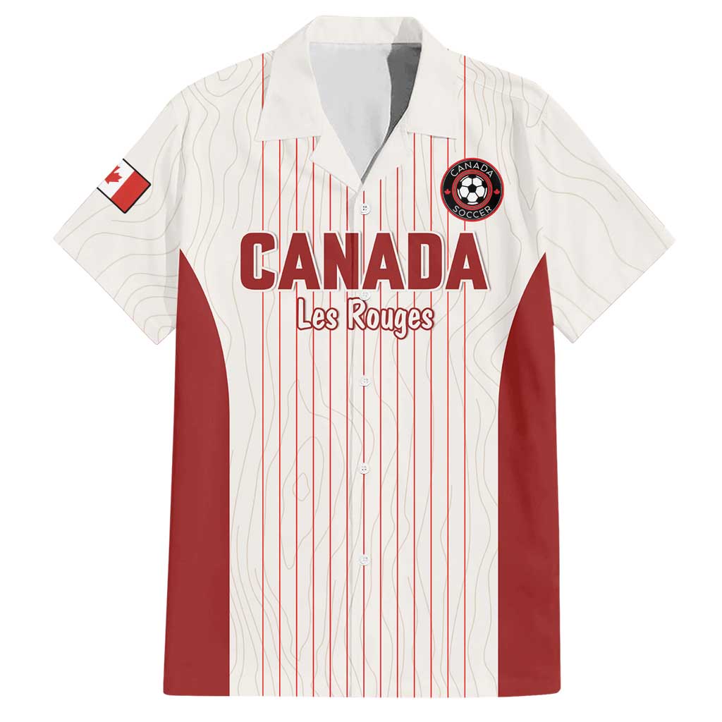 Custom Canada Soccer 2026 Hawaiian Shirt True North Takes the Pitch - White