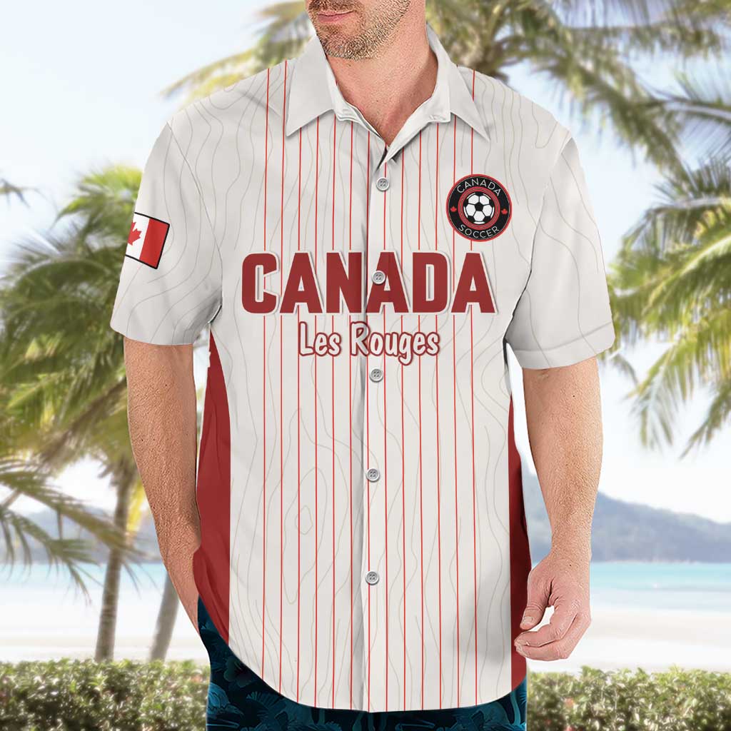 Custom Canada Soccer 2026 Hawaiian Shirt True North Takes the Pitch - White