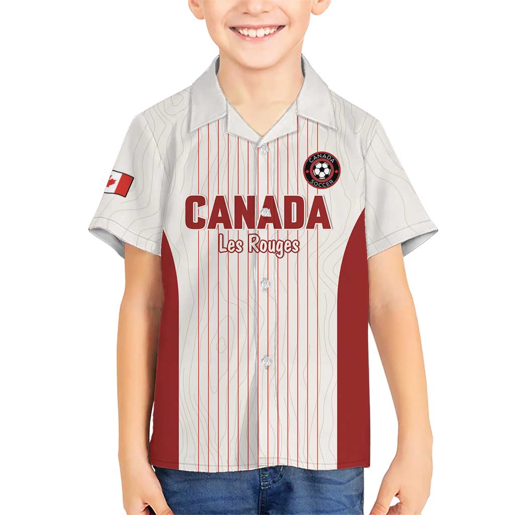Custom Canada Soccer 2026 Hawaiian Shirt True North Takes the Pitch - White