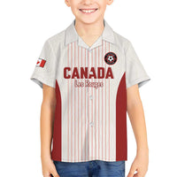 Custom Canada Soccer 2026 Kid Hawaiian Shirt True North Takes the Pitch - White