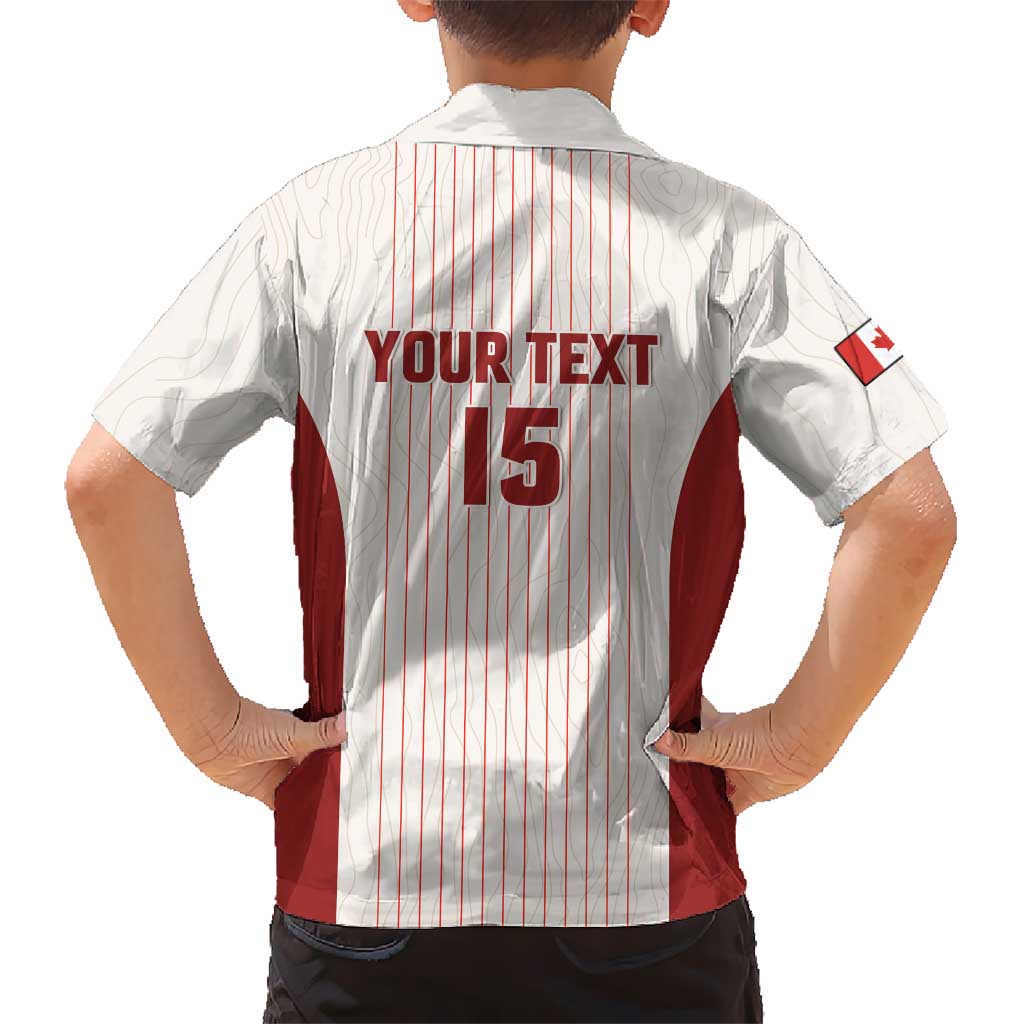 Custom Canada Soccer 2026 Kid Hawaiian Shirt True North Takes the Pitch - White