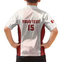 Custom Canada Soccer 2026 Kid Hawaiian Shirt True North Takes the Pitch - White