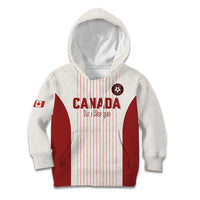 Custom Canada Soccer 2026 Kid Hoodie True North Takes the Pitch - White