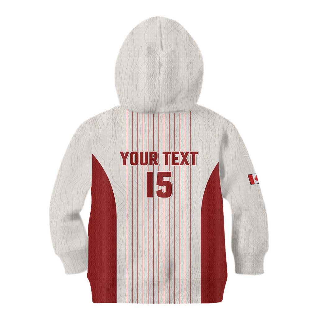 Custom Canada Soccer 2026 Kid Hoodie True North Takes the Pitch - White