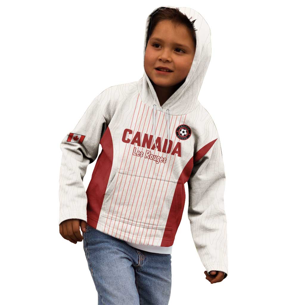 Custom Canada Soccer 2026 Kid Hoodie True North Takes the Pitch - White