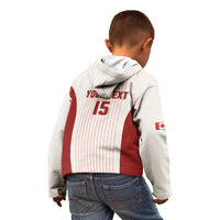 Custom Canada Soccer 2026 Kid Hoodie True North Takes the Pitch - White