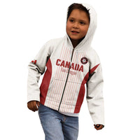 Custom Canada Soccer 2026 Kid Hoodie True North Takes the Pitch - White