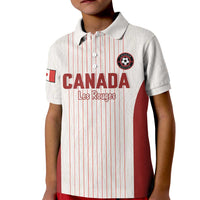 Custom Canada Soccer 2026 Kid Polo Shirt True North Takes the Pitch - White