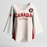 Custom Canada Soccer 2026 Kimono Sleeve Blouse True North Takes the Pitch - White