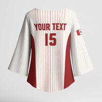 Custom Canada Soccer 2026 Kimono Sleeve Blouse True North Takes the Pitch - White