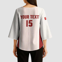 Custom Canada Soccer 2026 Kimono Sleeve Blouse True North Takes the Pitch - White