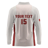 Custom Canada Soccer 2026 Long Sleeve Polo Shirt True North Takes the Pitch - White