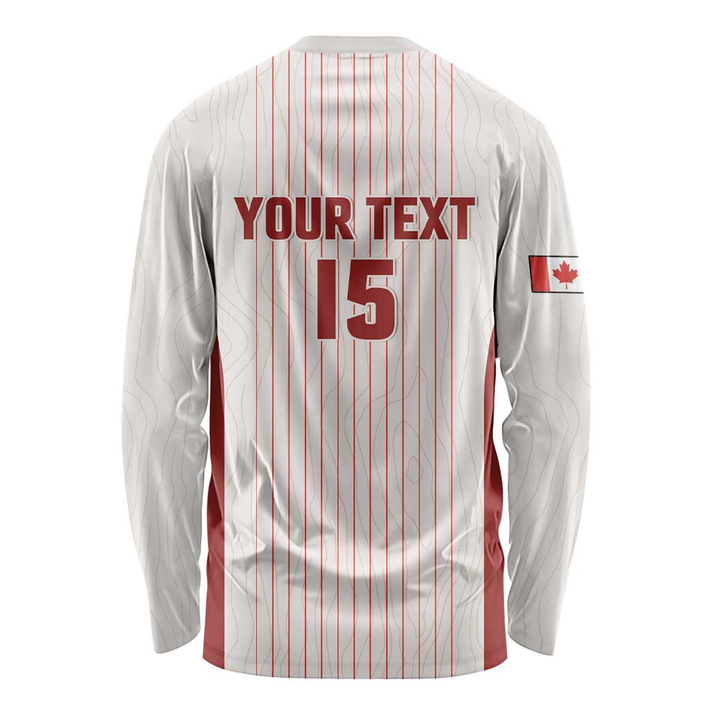 Custom Canada Soccer 2026 Long Sleeve Shirt True North Takes the Pitch - White