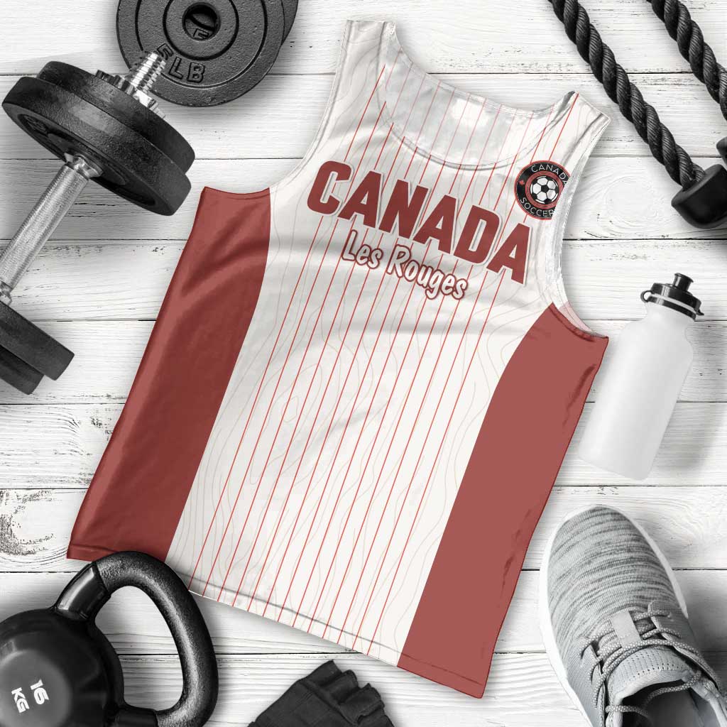 Custom Canada Soccer 2026 Men Tank Top True North Takes the Pitch - White