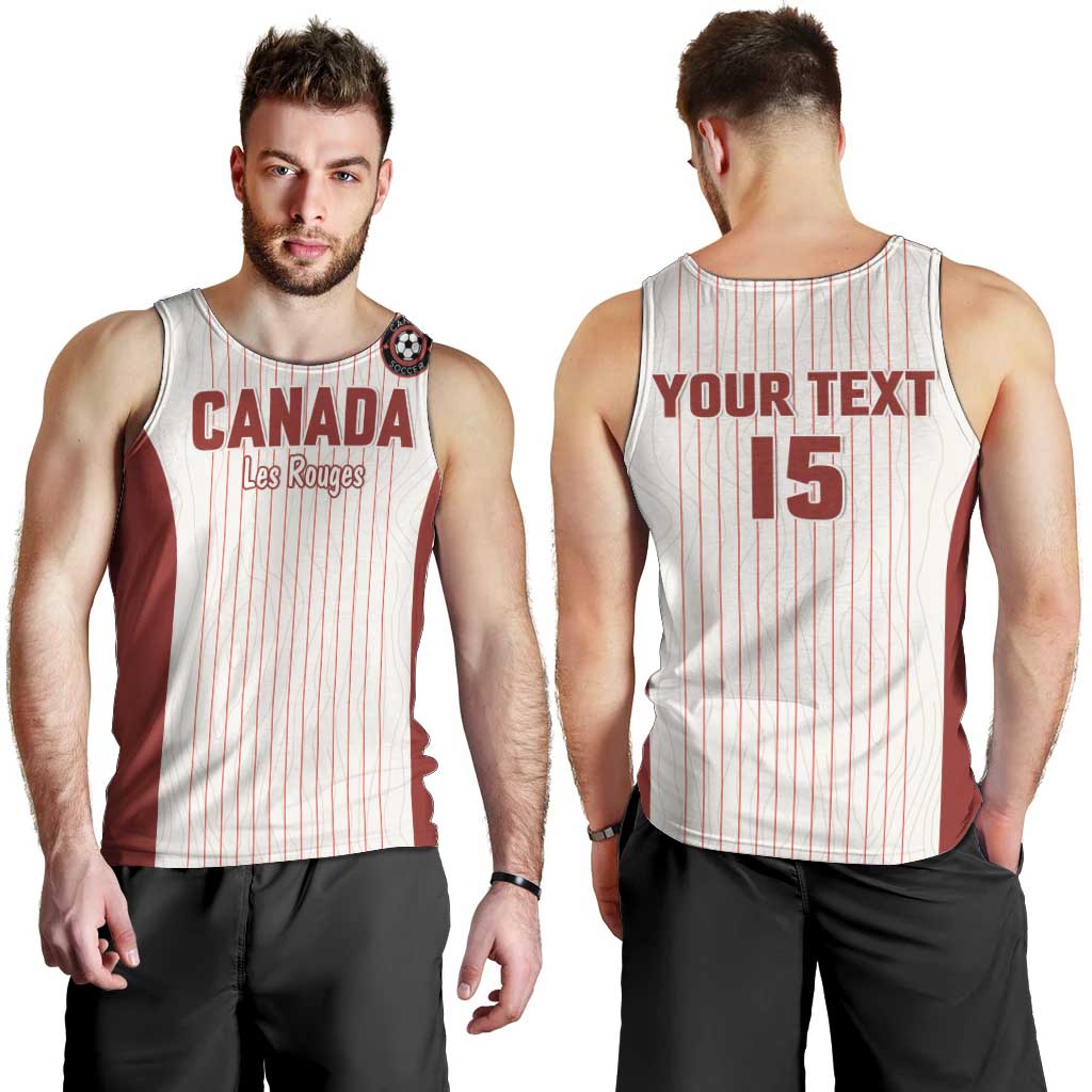 Custom Canada Soccer 2026 Men Tank Top True North Takes the Pitch - White