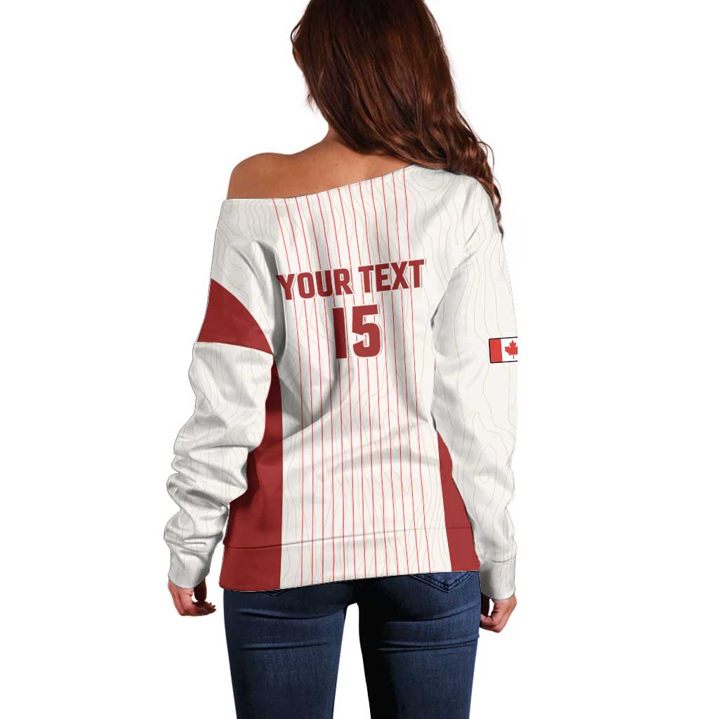 Custom Canada Soccer 2026 Off Shoulder Sweater True North Takes the Pitch - White