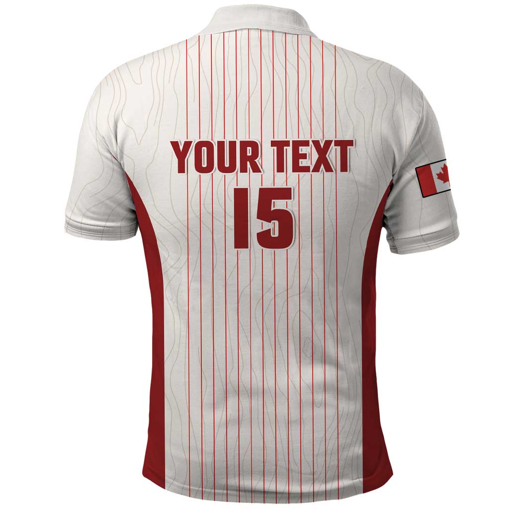 Custom Canada Soccer 2026 Polo Shirt True North Takes the Pitch - White