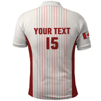 Custom Canada Soccer 2026 Polo Shirt True North Takes the Pitch - White