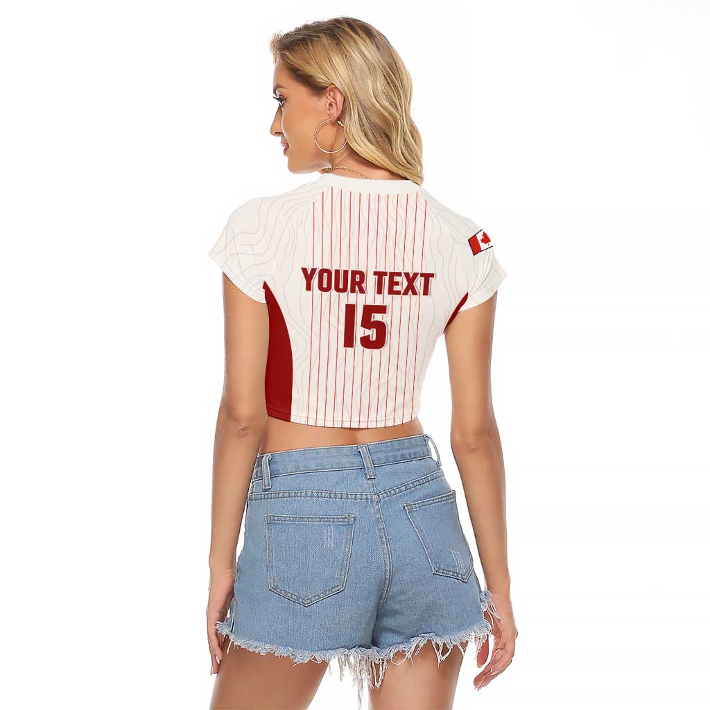 Custom Canada Soccer 2026 Raglan Cropped T Shirt True North Takes the Pitch - White