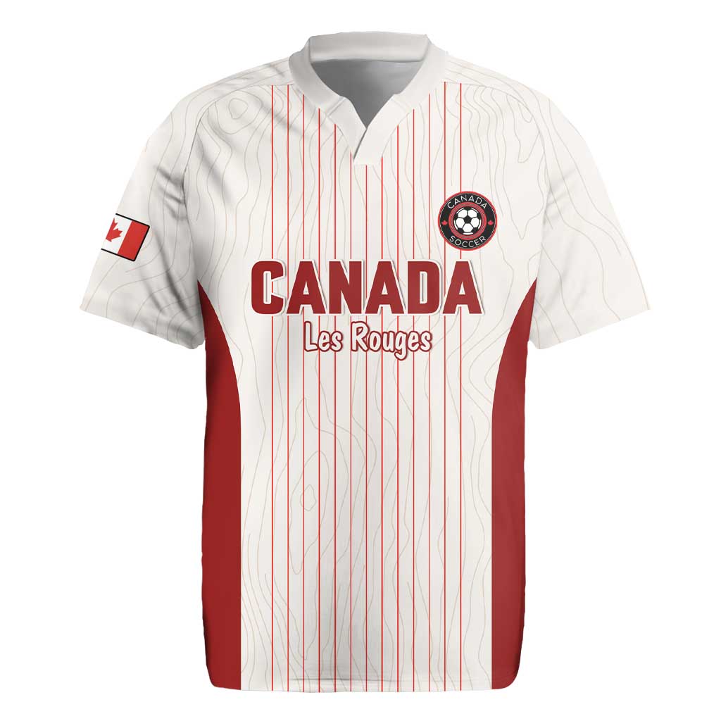 Custom Canada Soccer 2026 Rugby Jersey True North Takes the Pitch - White