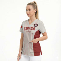 Custom Canada Soccer 2026 Scrub Top True North Takes the Pitch - White