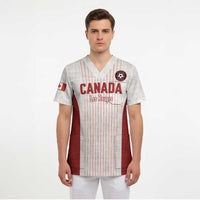 Custom Canada Soccer 2026 Scrub Top True North Takes the Pitch - White