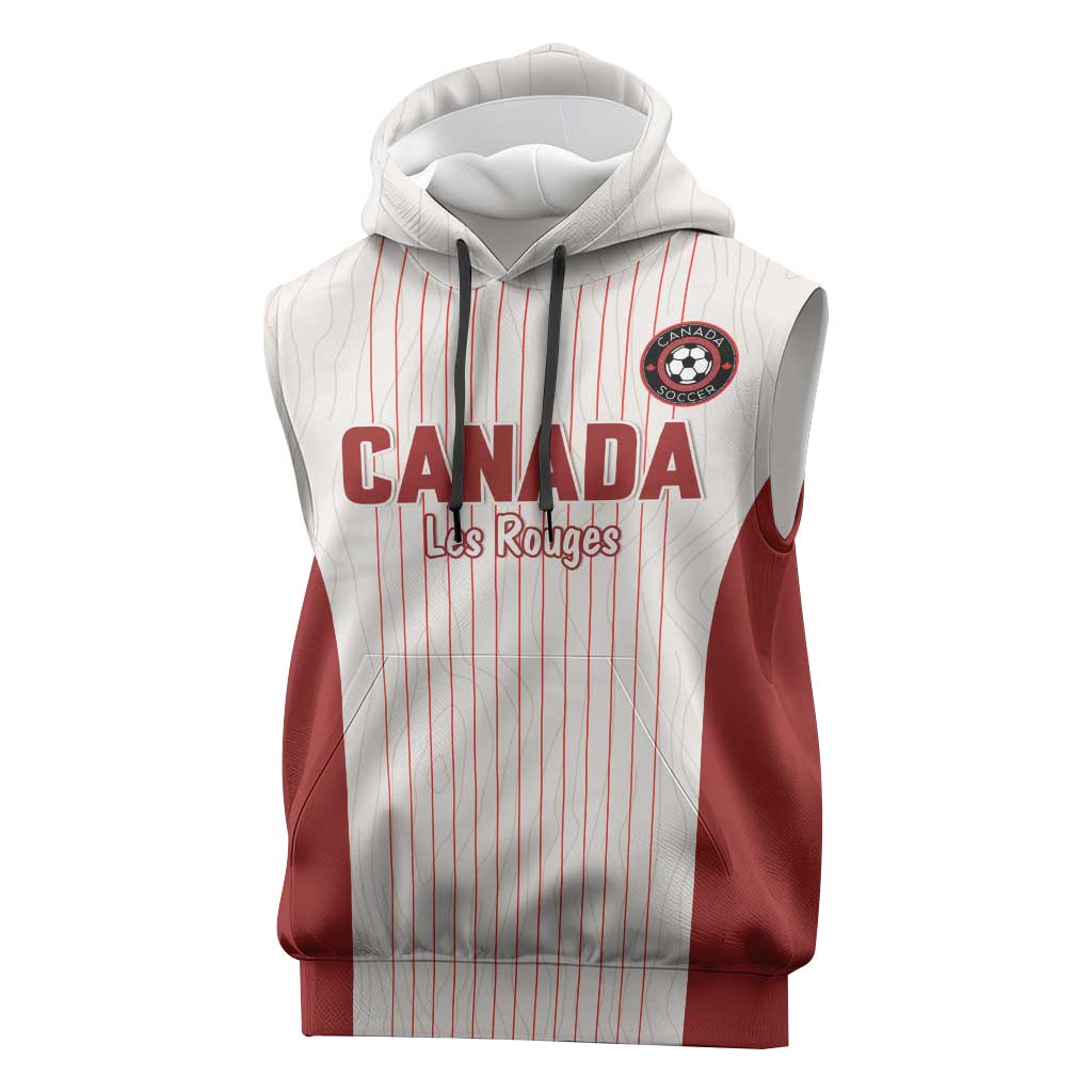 Custom Canada Soccer 2026 Sleeveless Hoodie True North Takes the Pitch - White