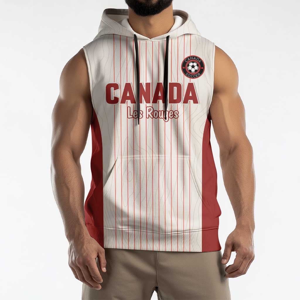 Custom Canada Soccer 2026 Sleeveless Hoodie True North Takes the Pitch - White