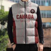 Custom Canada Soccer 2026 Sleeveless Puffer Jacket True North Takes the Pitch - White