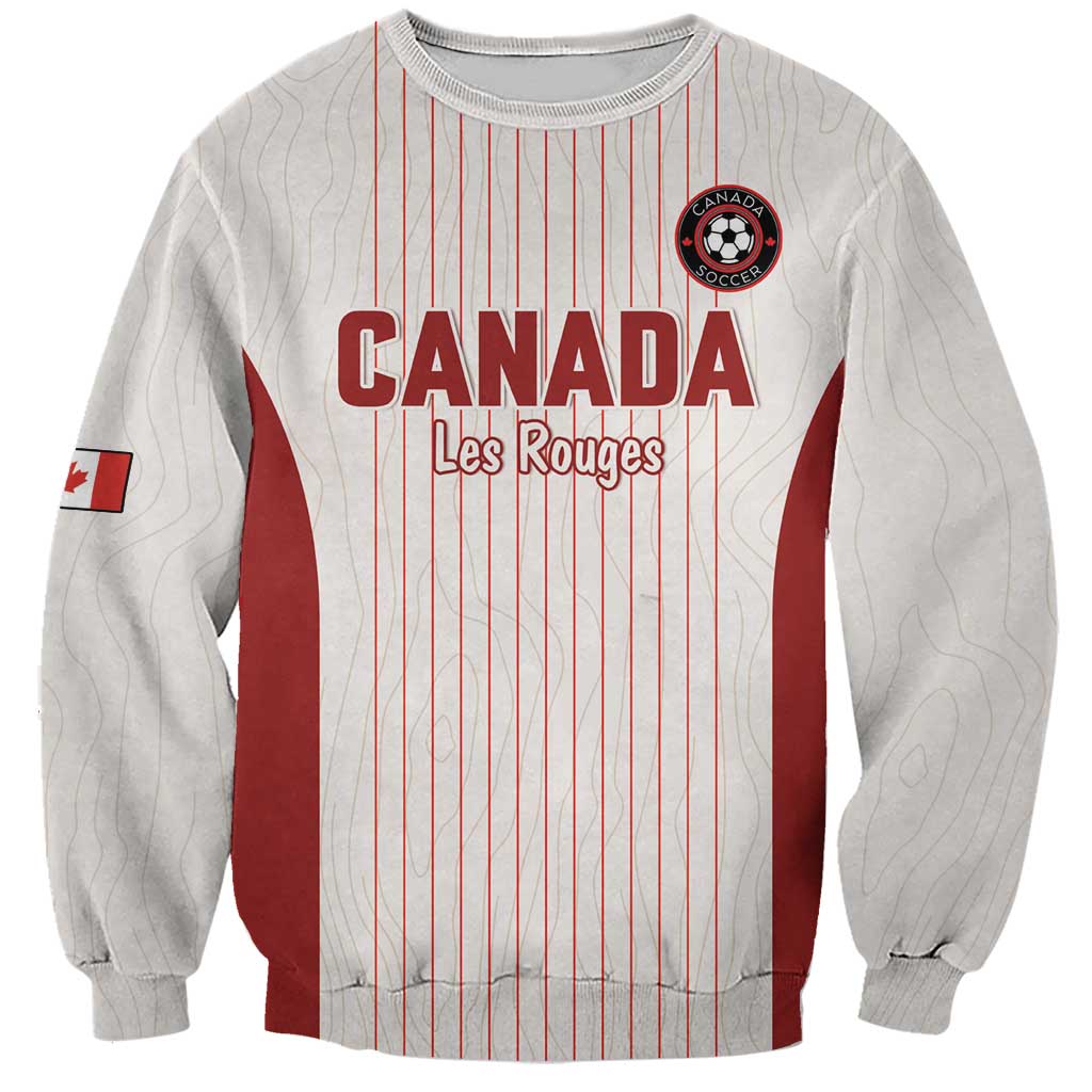 Custom Canada Soccer 2026 Sweatshirt True North Takes the Pitch - White
