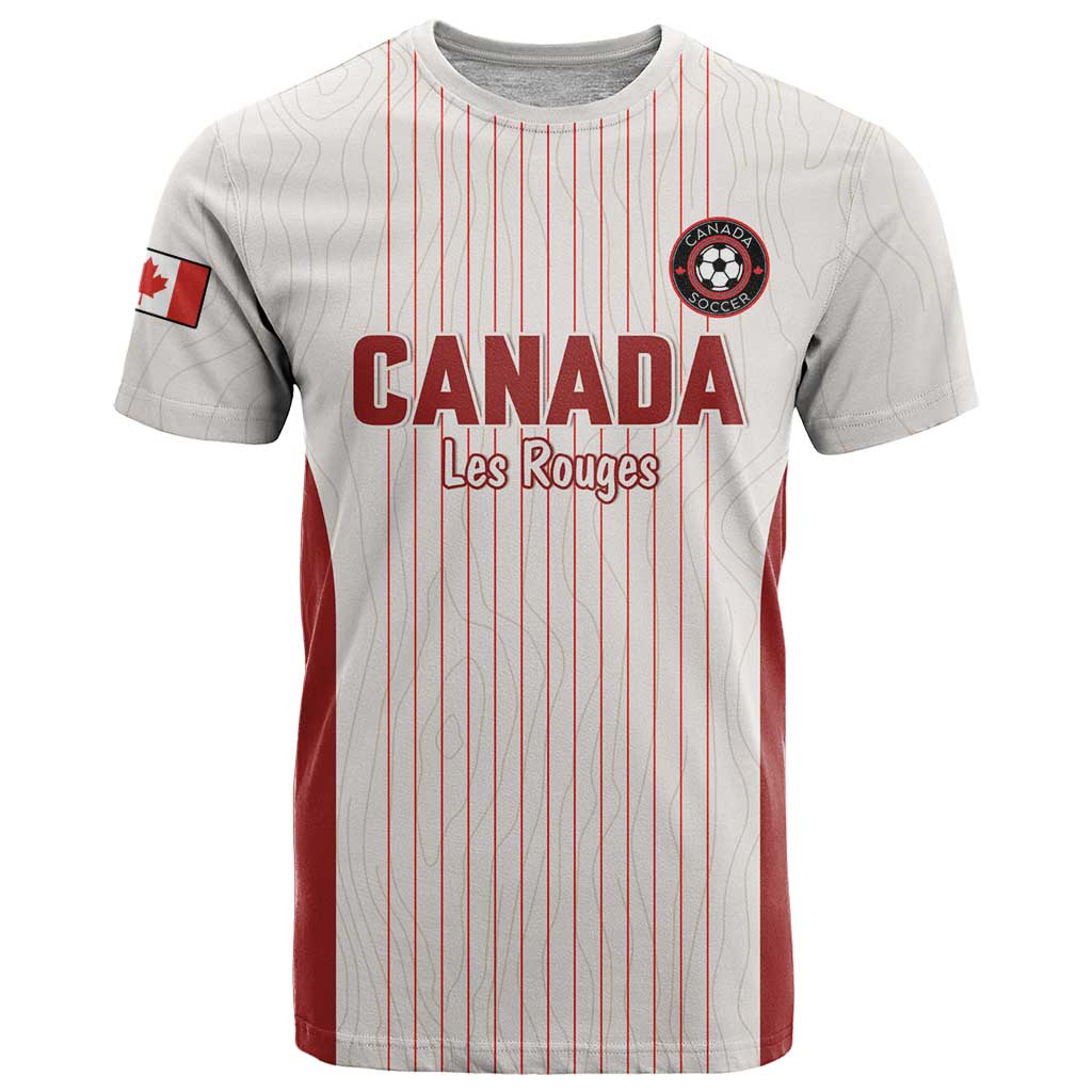 Custom Canada Soccer 2026 T Shirt True North Takes the Pitch - White