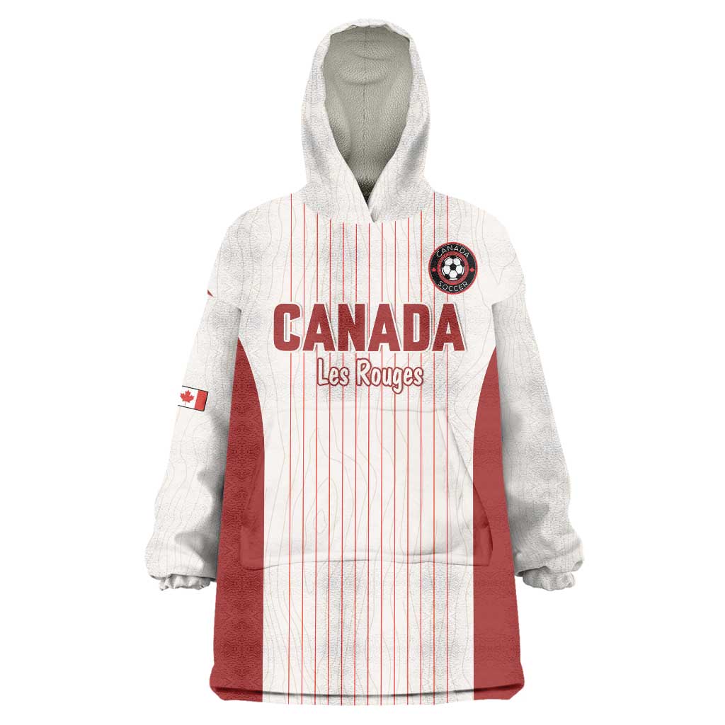 Custom Canada Soccer 2026 Wearable Blanket Hoodie True North Takes the Pitch - White