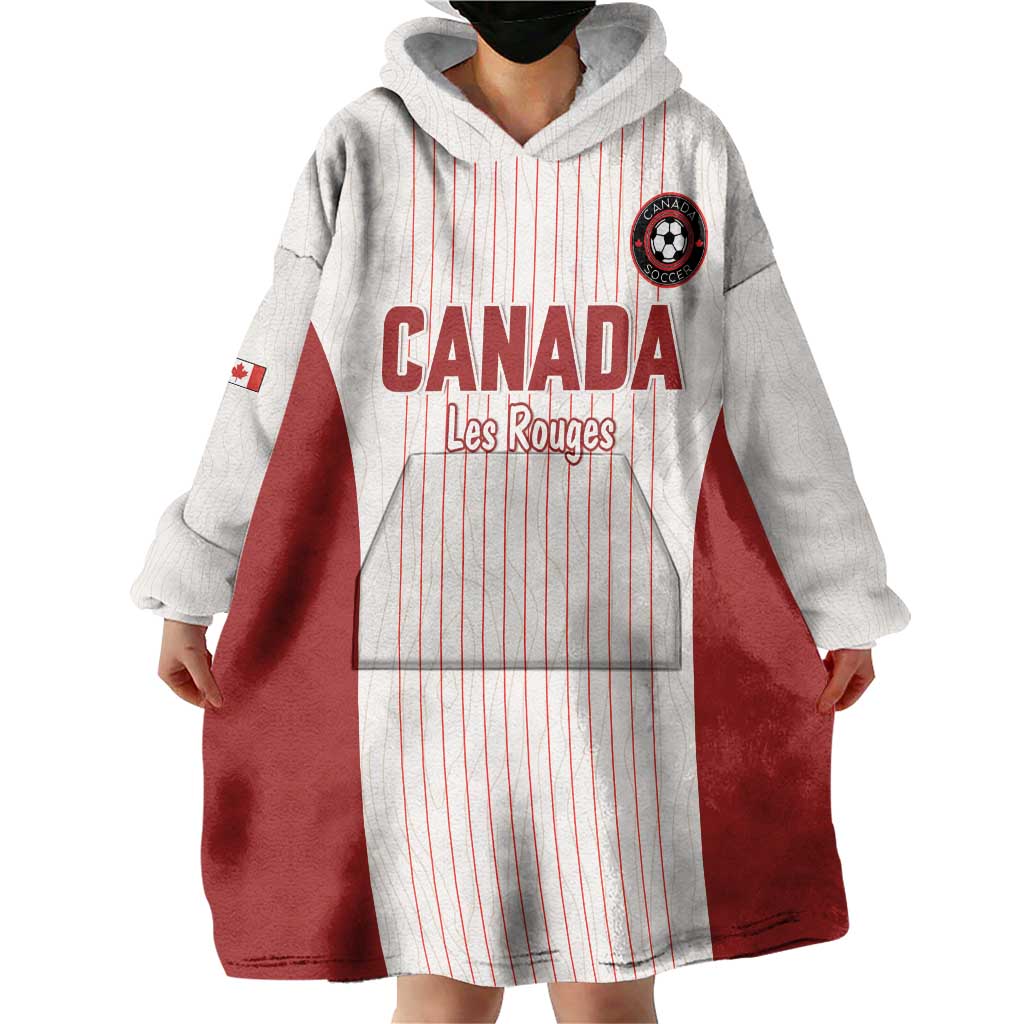 Custom Canada Soccer 2026 Wearable Blanket Hoodie True North Takes the Pitch - White
