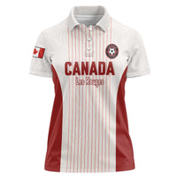 Custom Canada Soccer 2026 Women Polo Shirt True North Takes the Pitch - White