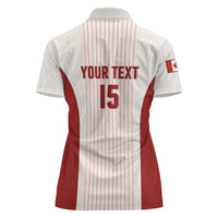 Custom Canada Soccer 2026 Women Polo Shirt True North Takes the Pitch - White