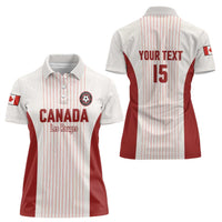 Custom Canada Soccer 2026 Women Polo Shirt True North Takes the Pitch - White