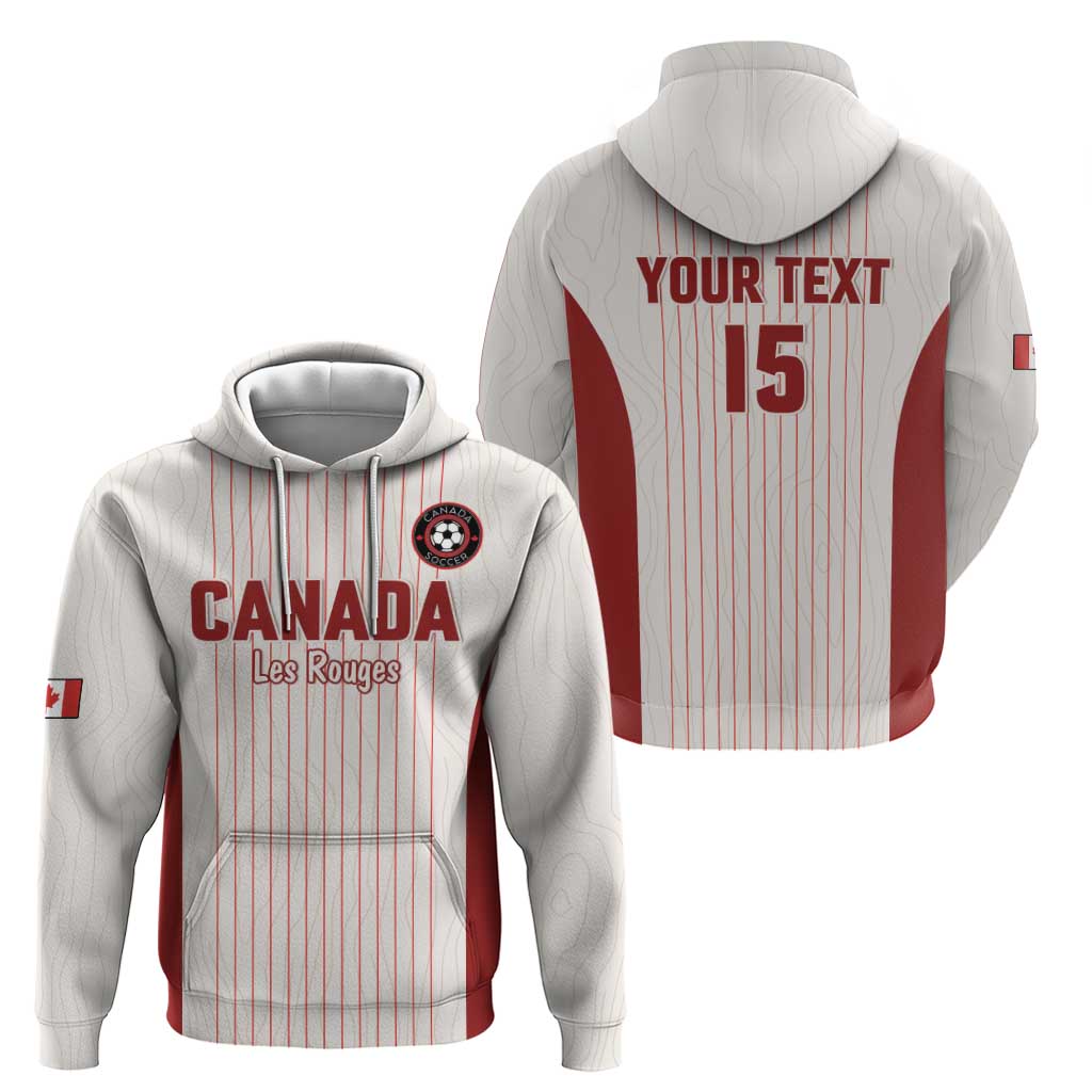 Custom Canada Soccer 2026 Zip Hoodie True North Takes the Pitch - White