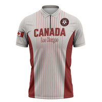 Custom Canada Soccer 2026 Zipper Polo Shirt True North Takes the Pitch - White