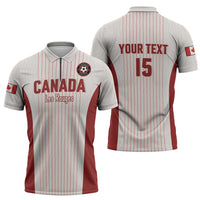 Custom Canada Soccer 2026 Zipper Polo Shirt True North Takes the Pitch - White