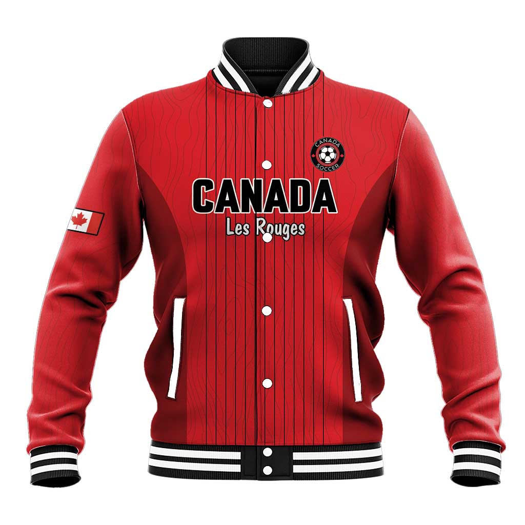 Custom Canada Soccer 2026 Baseball Jacket True North Takes the Pitch - Red