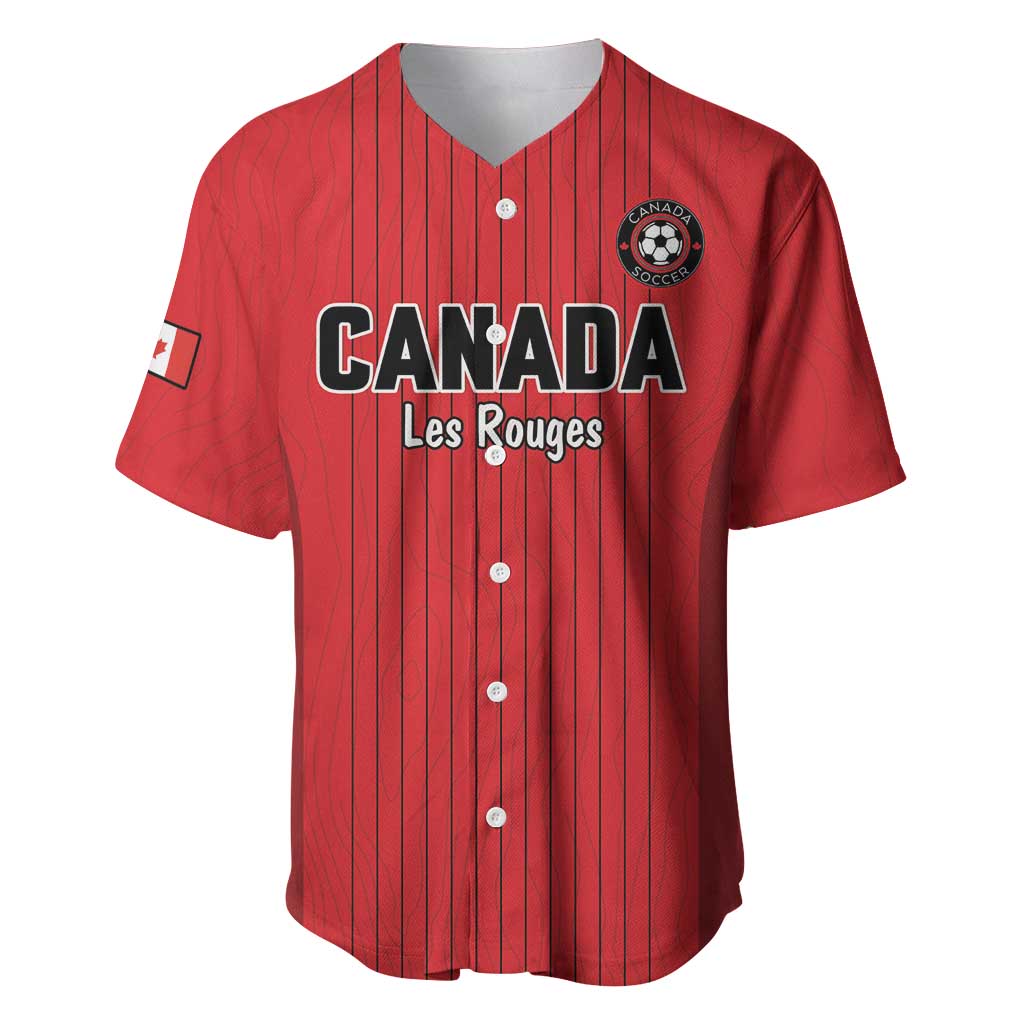 Custom Canada Soccer 2026 Baseball Jersey True North Takes the Pitch - Red