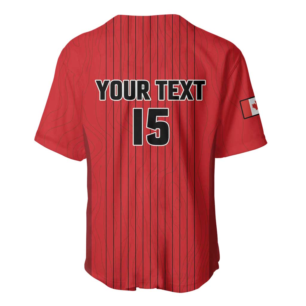 Custom Canada Soccer 2026 Baseball Jersey True North Takes the Pitch - Red