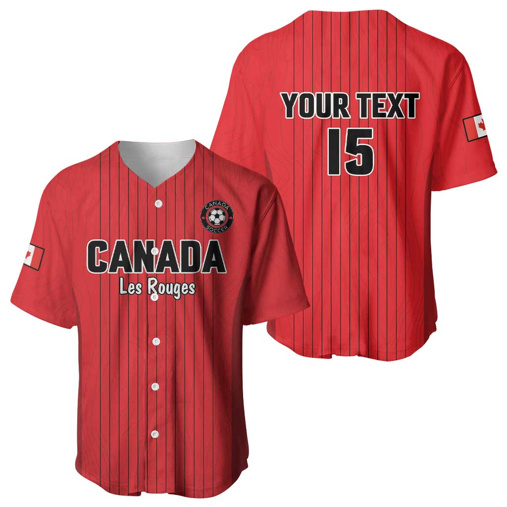 Custom Canada Soccer 2026 Baseball Jersey True North Takes the Pitch - Red