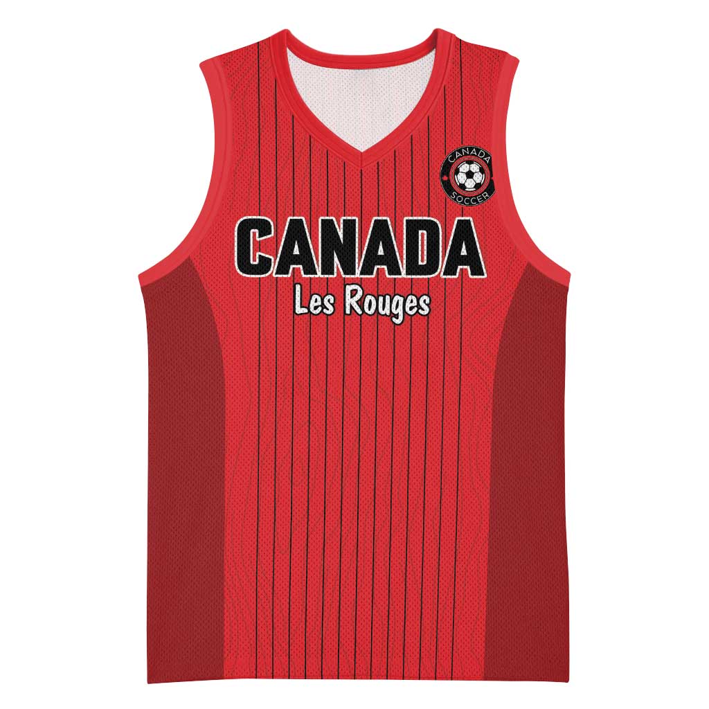Custom Canada Soccer 2026 Basketball Jersey True North Takes the Pitch - Red